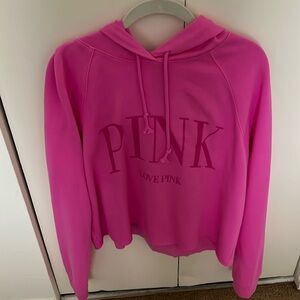 Pink by Victoria’s Secret Pink hoodie  beautiful bright pink size large nwt